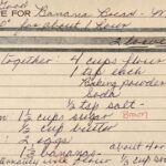 GG's handwritten banana bread recipe card