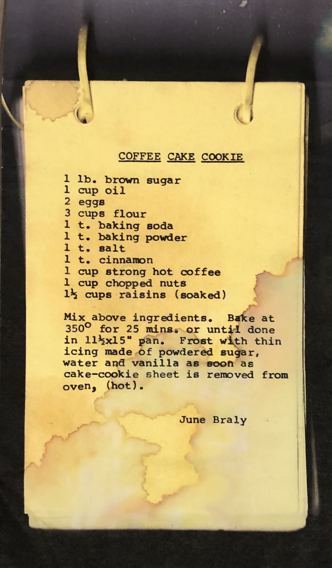 Coffee Cake Cookie