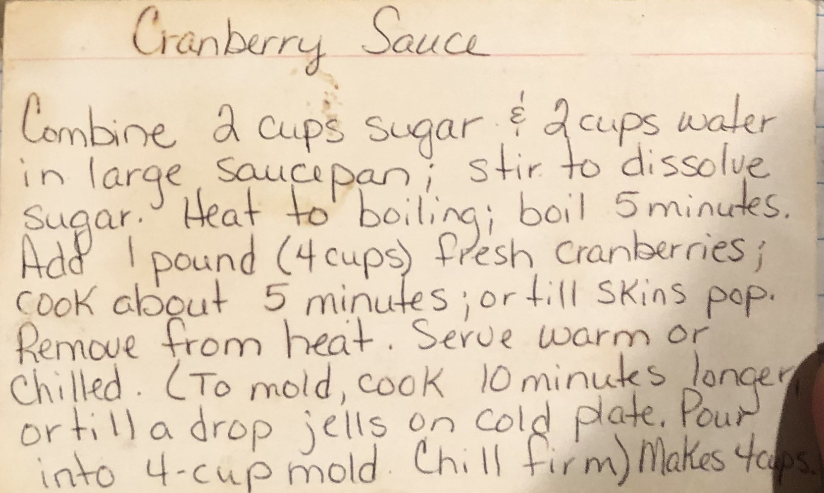 Cranberry Sauce