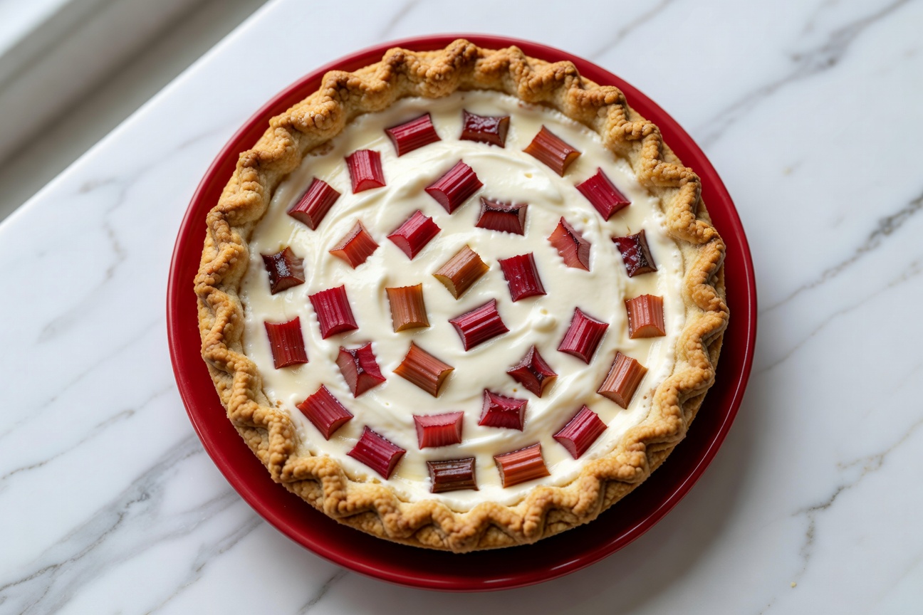 Rhubarb Sour Cream Pie