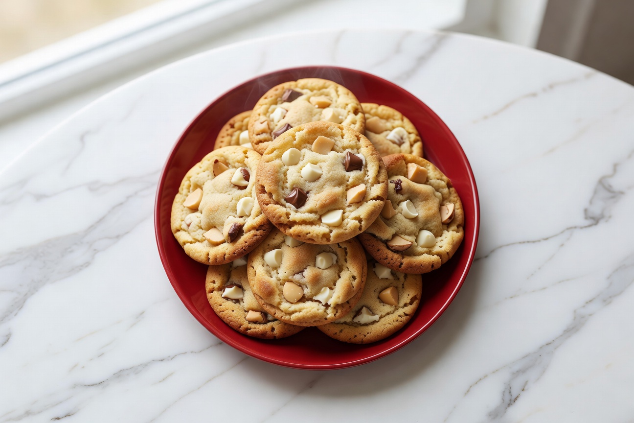 White Choc Macadamia Nut Cookies